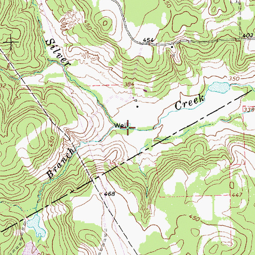 Topographic Map of Taylor Springs Branch, TX