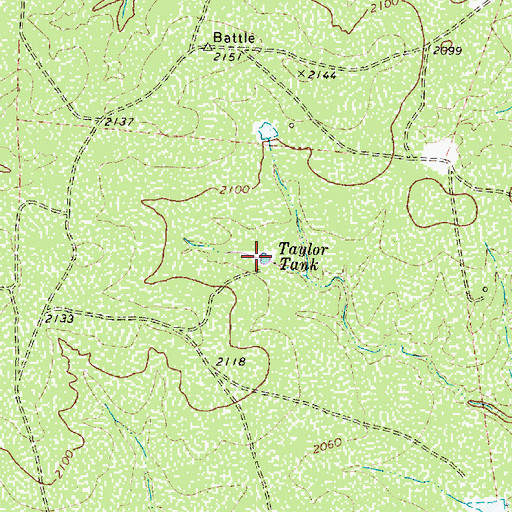 Topographic Map of Taylor Tank, TX