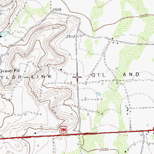 Topographic Map of Taylor-Link Oil and Gas Field, TX