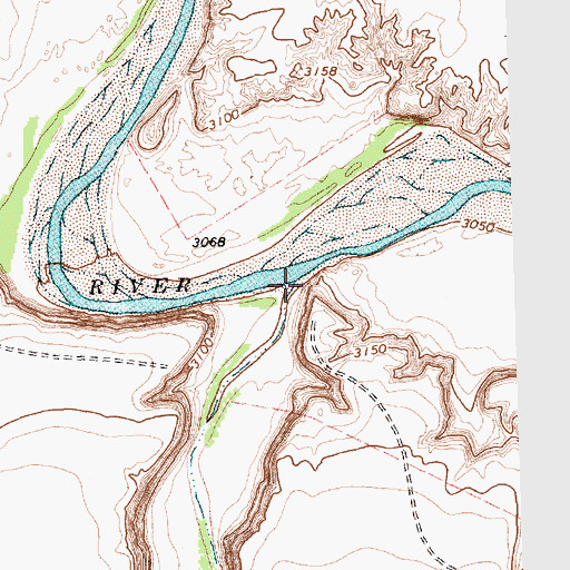 Topographic Map of Tecovas Creek, TX