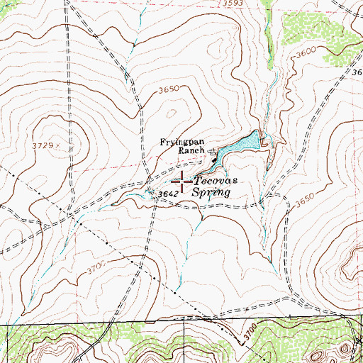 Topographic Map of Tecovas Spring, TX