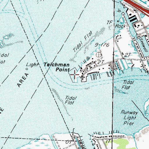 Topographic Map of Teichman Point, TX