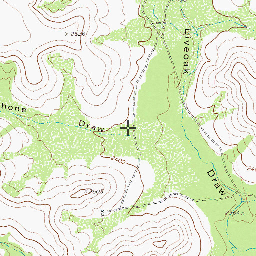 Topographic Map of Telephone Draw, TX
