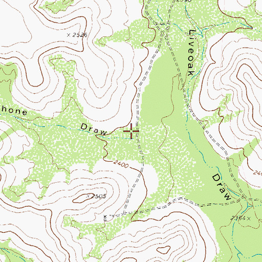Topographic Map of Telephone Draw, TX