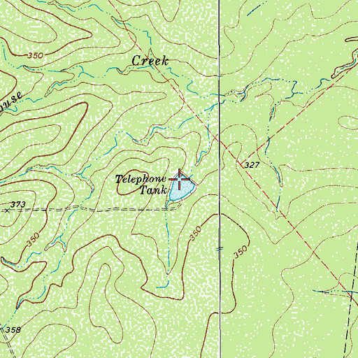 Topographic Map of Telephone Tank, TX