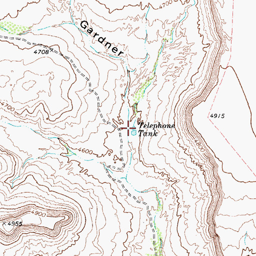 Topographic Map of Telephone Tank, TX