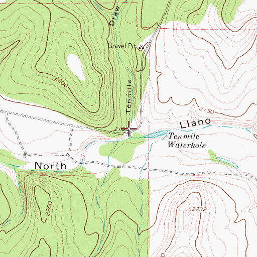 Topographic Map of Tenmile Draw, TX