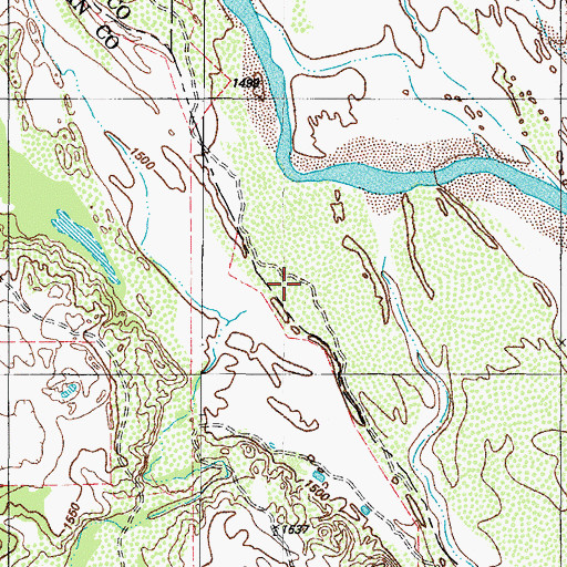 Topographic Map of Tepee Creek, OK