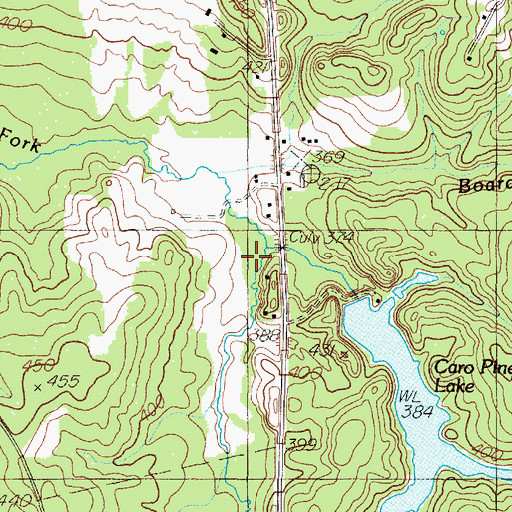 Topographic Map of Terrapin Branch, TX