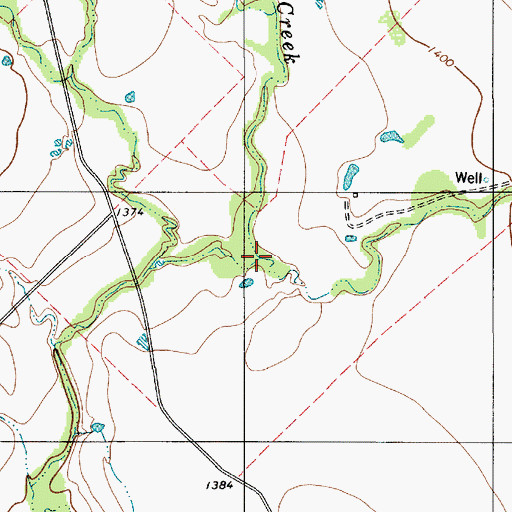 Topographic Map of Terrapin Creek, TX