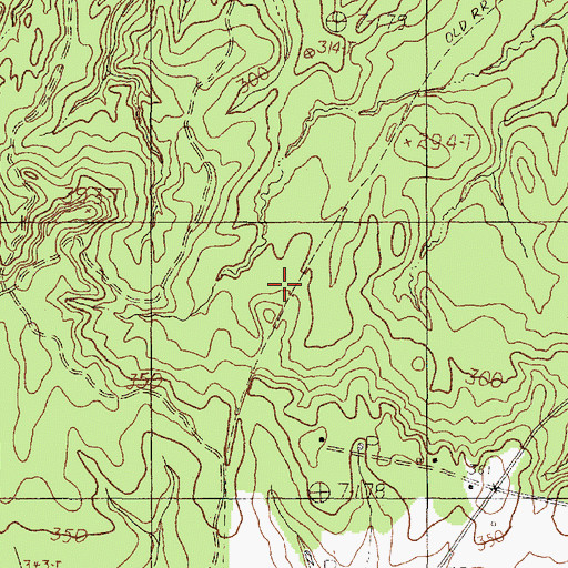 Topographic Map of Terrapin Creek, TX
