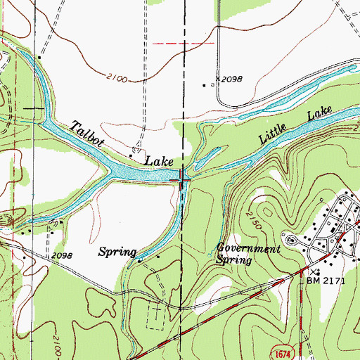 Topographic Map of Terrett Draw, TX