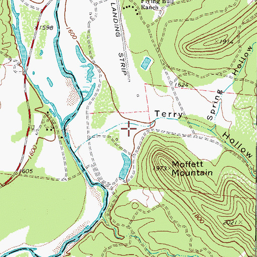 Topographic Map of Terry Hollow, TX