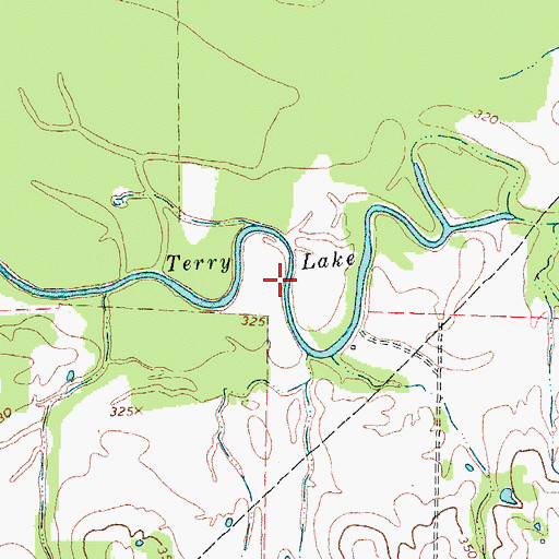 Topographic Map of Terry Lake, TX