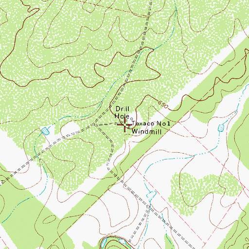 Topographic Map of Texaco Number One Windmill, TX