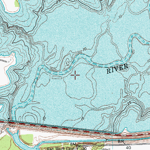 Topographic Map of Texana Oil Field, TX