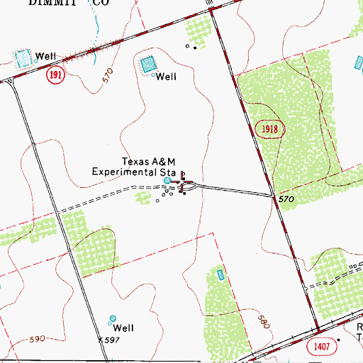 Topographic Map of Texas A and M Experimental Station, TX