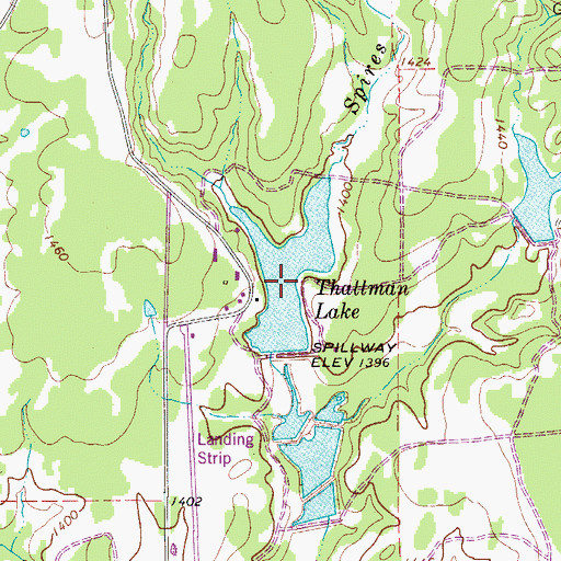 Topographic Map of Thallman Lake, TX