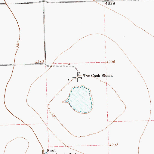 Topographic Map of The Cook Shack, TX