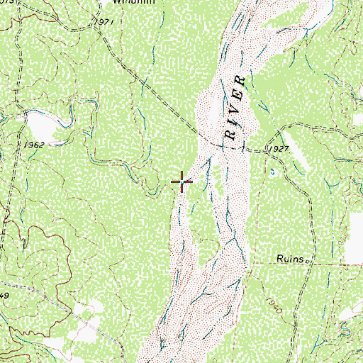 Topographic Map of The Ditch, TX