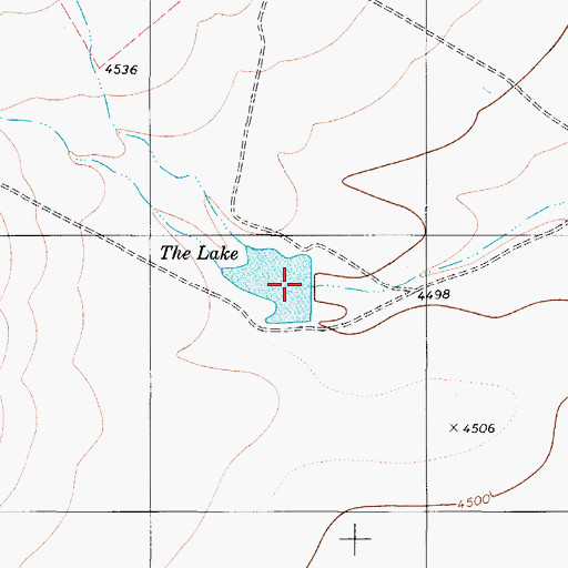 Topographic Map of The Lake, TX