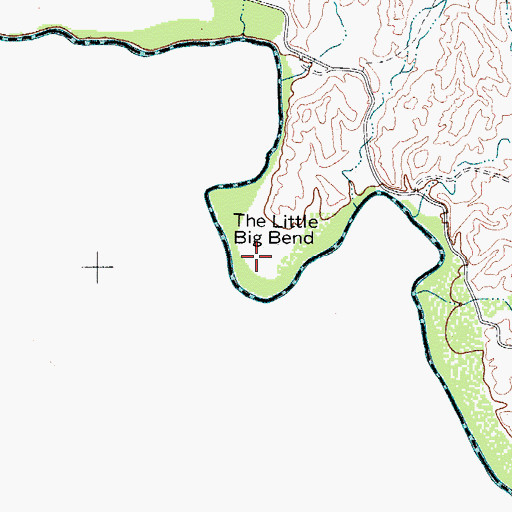 Topographic Map of The Little Big Bend, TX