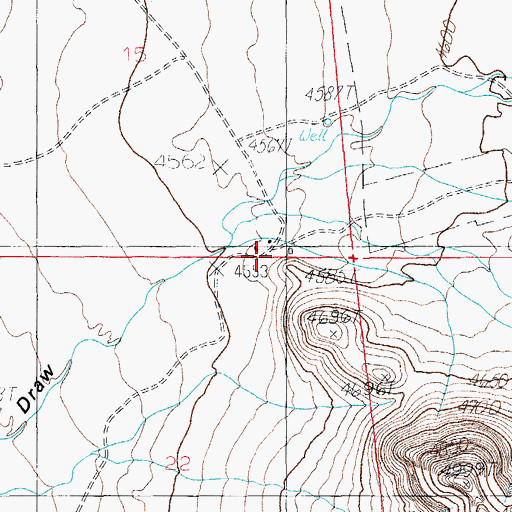 Topographic Map of Whitehead Ranch, AZ