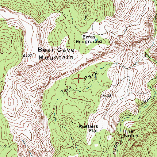Topographic Map of The Park, TX
