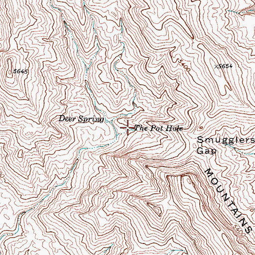 Topographic Map of The Pot Hole, TX