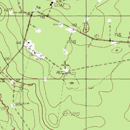 Topographic Map of Theuvenins Oil Field, TX