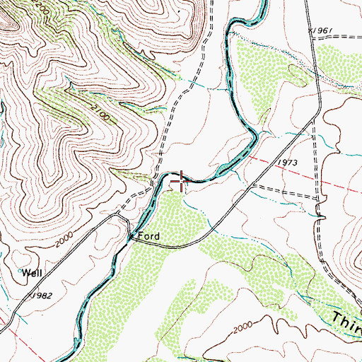 Topographic Map of Third Canyon, TX