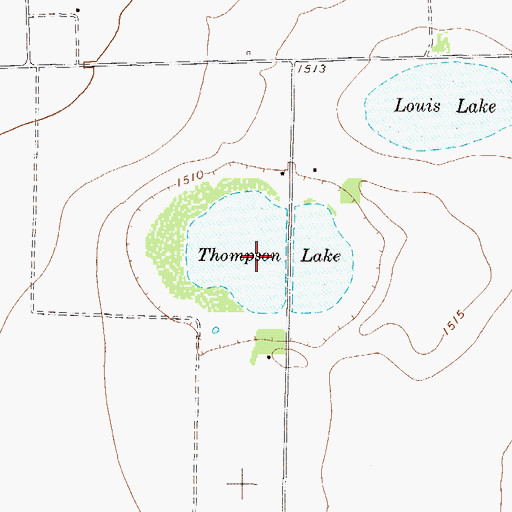 Topographic Map of Thompson Lake, TX