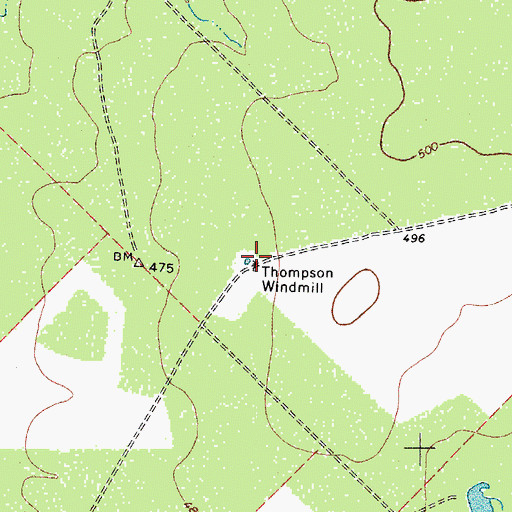 Topographic Map of Thompson Windmill, TX