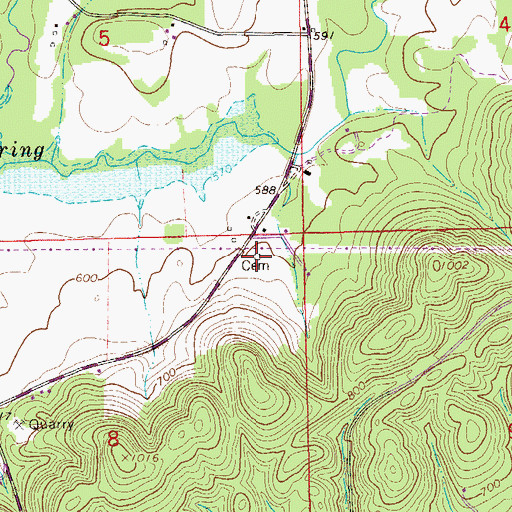 Topographic Map of Stories Cemetery, AL