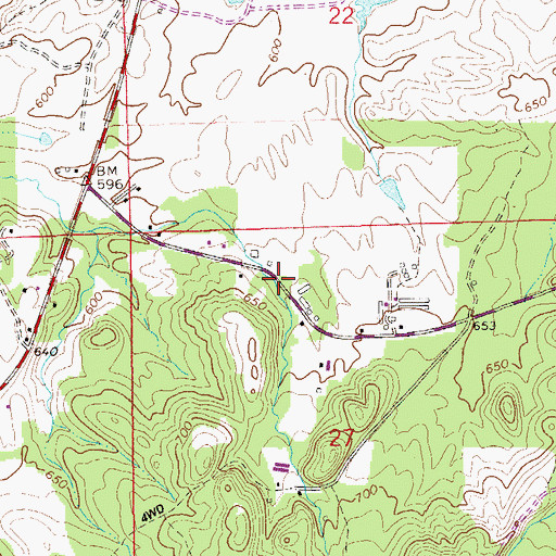 Topographic Map of Tabernacle of Life Church, AL