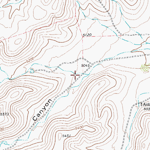 Topographic Map of Threemile Canyon, TX