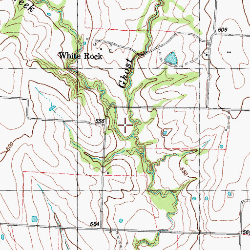Topographic Map of Threemile Creek, TX