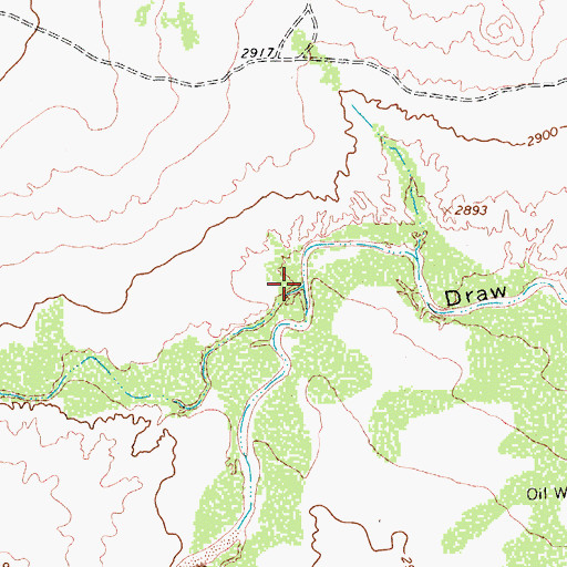 Topographic Map of Threemile Draw, TX