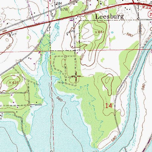 Topographic Map of Tripp Ferry (historical), AL