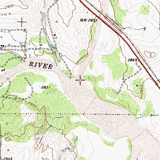 Topographic Map of Thut Creek, TX