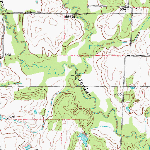 Topographic Map of Timber Creek, TX