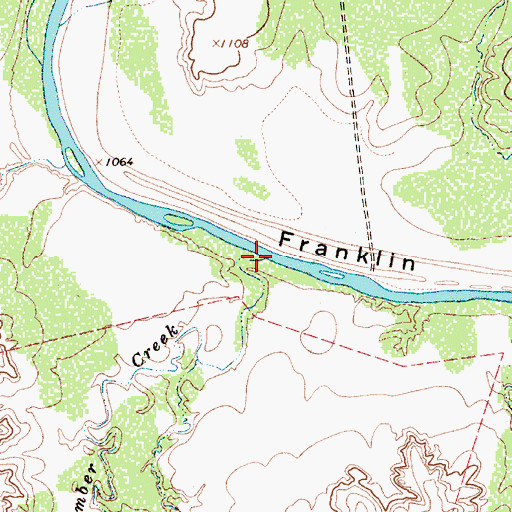 Topographic Map of Timber Creek, TX