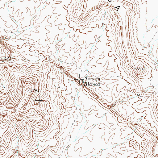 Topographic Map of Tinaja Blanca, TX
