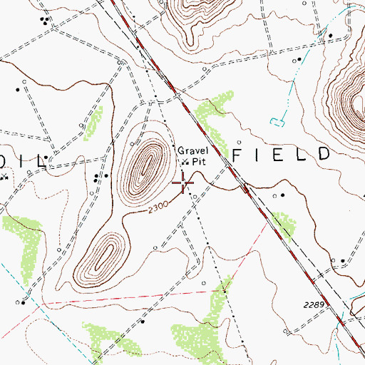 Topographic Map of Tippett Oil Field, TX