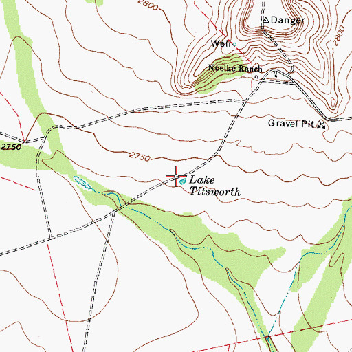 Topographic Map of Lake Titsworth, TX