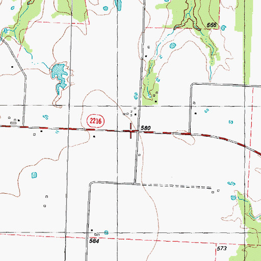 Topographic Map of Titus School, TX