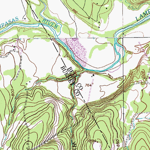 Topographic Map of Toby Hollow, TX