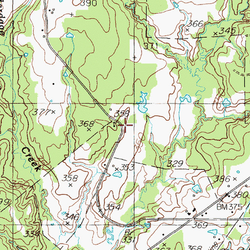 Topographic Map of Todd Spring Church, TX