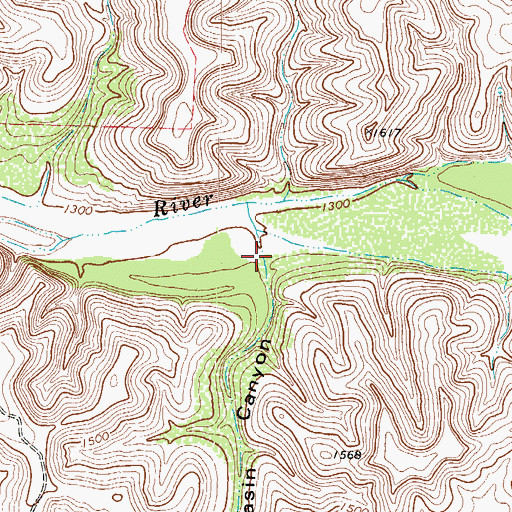 Topographic Map of Toliver Basin Canyon, TX