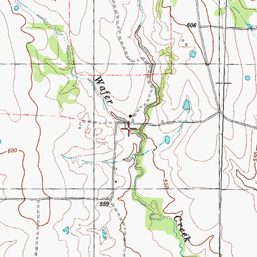 Topographic Map of Tollett Creek, TX